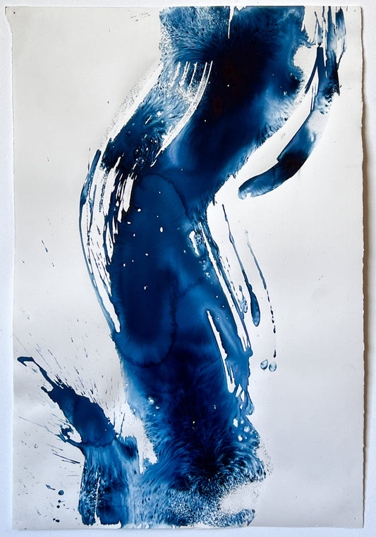 Indigo Strokes 6 | 30" x 20"