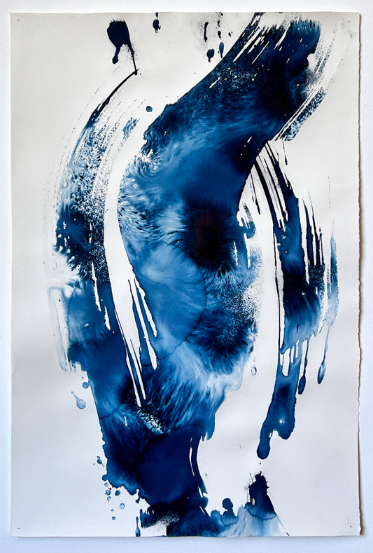Indigo Strokes 7 | 30" x 20"